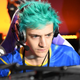 A photo of Tyler "Ninja" Blevins sitting at a competitive gaming chair during TwitchCon 2018.